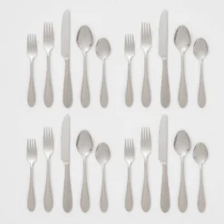20pc Luxor 18/10 Stainless Steel Flatware Set - Threshold Signature™ -Chic Household Items GUEST 0249df9c 4528 4fe4 ae3a bb1cbcc9fee2