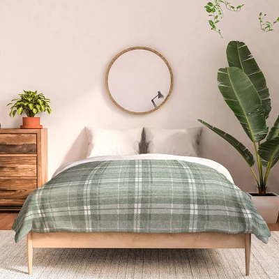Little Arrow Design Co Fall Plaid Comforter Set Sage Green - Deny Designs 2 Little Arrow Design Co Fall Plaid Comforter Set Sage Green - Deny Designs - Image 2