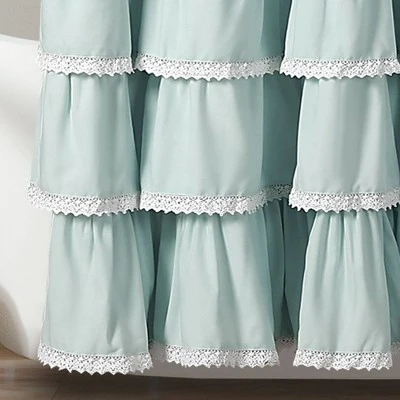 72"x72" Ella Lace Ruffle Shower Curtain - Lush Décor 3 72"x72" Ella Lace Ruffle Shower Curtain - Lush Décor - Image 3