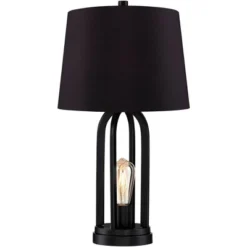 360 Lighting Marcel Industrial Table Lamps 24 1/4" High Set Of 2 With USB Charging Port And Nightlight LED Black Drum Shade For Bedroom Bedside Desk 12 360 Lighting Marcel Industrial Table Lamps 24 1/4" High Set Of 2 With USB Charging Port And Nightlight LED Black Drum Shade For Bedroom Bedside Desk -Chic Household Items GUEST 0b672ab0 8051 45be 9d15 22ba9a7ef350