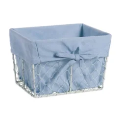 Design Imports Set Of 3 S Antique White Chicken Wire Washed Denim Liner Baskets 7 Design Imports Set Of 3 S Antique White Chicken Wire Washed Denim Liner Baskets -Chic Household Items GUEST 0dbcbd05 c3ea 4971 a42d 96fac90b8b46