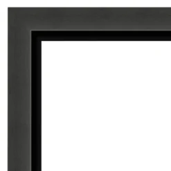 Amanti Art Tuxedo Black Petite Bevel Bathroom Wall Mirror 29 X 23 In.