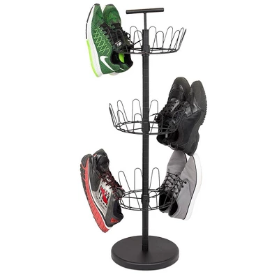 BirdRock Home Internet's Best 3-Tier Metal Shoe Tree (18 Pair) - Black Finish 5 BirdRock Home Internet's Best 3-Tier Metal Shoe Tree (18 Pair) - Black Finish - Image 5