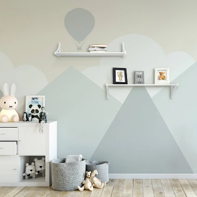 36" Topsy Turvey 2 In 1 Kids' Shelf With Brackets For Underneath Or Facing Upward White - InPlace 1 36" Topsy Turvey 2 In 1 Kids' Shelf With Brackets For Underneath Or Facing Upward White - InPlace