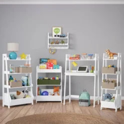 Kids' 2 Tier Ladder Wall Shelf With Hooks White - RiverRidge Home 7 Kids' 2 Tier Ladder Wall Shelf With Hooks White - RiverRidge Home -Chic Household Items GUEST 1ee5c927 59cf 479c ae12 45aea42d9f95