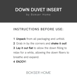 All Season Luxury White Duck Down Duvet Comforter Insert | BOKSER HOME -Chic Household Items GUEST 1f5119f9 c036 4378 88cc f0b372542e9c 1