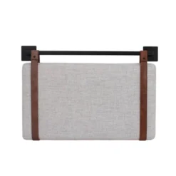 Harlow Headboard Sand Gray Fabric Vintage Brown - Nathan James -Chic Household Items GUEST 1f5ee141 da10 4814 8726 04d353230a36