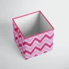 Bacati - MixNMatch Pink Zigzag Storage Box Small