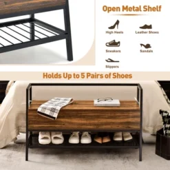 Costway Industrial Shoe Bench Rack Organizer WithPremium Gas Lift & Hidden Storage Box 14 Costway Industrial Shoe Bench Rack Organizer WithPremium Gas Lift & Hidden Storage Box -Chic Household Items GUEST 21a5e0a3 78f8 4529 974b 506e57c0e6f4
