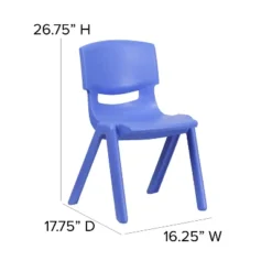 Emma And Oliver 4 Pack Blue Plastic Stack School Chair With 15.5"H Seat, 3rd-7th School Chair 11 Emma And Oliver 4 Pack Blue Plastic Stack School Chair With 15.5"H Seat, 3rd-7th School Chair -Chic Household Items GUEST 22273ccc dc2f 4268 934d 92145e353b98