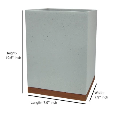 Concrete Bathroom Wastebasket - Nu Steel 1 Concrete Bathroom Wastebasket - Nu Steel