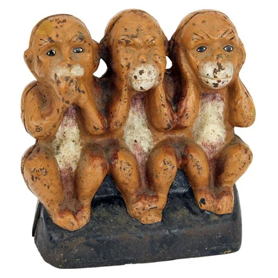 Design Toscano Speak No, See No, Hear No Evil Monkeys Still Action Die-Cast Iron Coin Bank 1 Design Toscano Speak No, See No, Hear No Evil Monkeys Still Action Die-Cast Iron Coin Bank