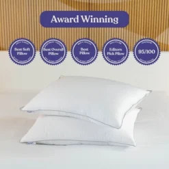 FluffCo Down & Feather Classic Hotel Pillow
