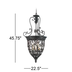 Franklin Iron Works French Scroll Rubbed Bronze Chandelier 22 1/2" Wide Rustic 9-Light Fixture For Dining Room House Kitchen Island Entryway Bedroom 10 Franklin Iron Works French Scroll Rubbed Bronze Chandelier 22 1/2" Wide Rustic 9-Light Fixture For Dining Room House Kitchen Island Entryway Bedroom -Chic Household Items GUEST 2a0182d4 3c98 4fc8 a38e 68668dfe4370