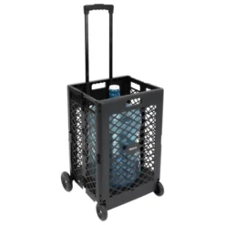 Mount-It! Heavy-Lifting Rolling Mesh Utility Cart | 55 Lbs. Weight Capacity | Black | Perfect For Use At Home, Office, Business, Travel & Shopping -Chic Household Items GUEST 2a1a3767 131a 4915 b0ac f9c4382467bf