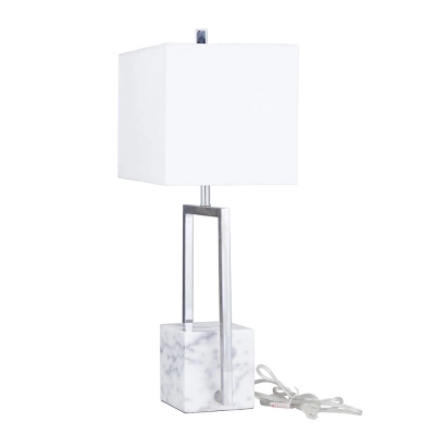 Marble Table Lamp With Square Shade – CosmoLiving By Cosmopolitan 5 Marble Table Lamp With Square Shade – CosmoLiving By Cosmopolitan - Image 5