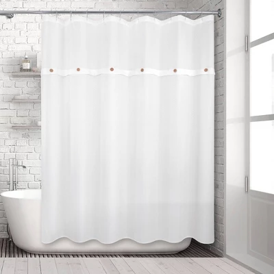 Taylor Shower Curtain White - Allure Home Creations 1 Taylor Shower Curtain White - Allure Home Creations