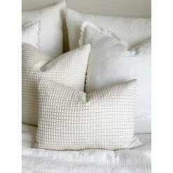 14x20 Down Alternative Cotton Waffle Weave Pillow - Anaya