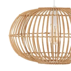17.5" 1-Light Leo Farmhouse Coastal Rattan LED Pendant Brown - JONATHAN Y -Chic Household Items GUEST 2e8610c2 da4b 40e8 aa1c d8f6259b51f0