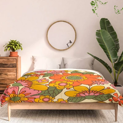 Deny Designs ThirtyOne Illustrations Spring In Retro Comforter Set Various Colors 2 Deny Designs ThirtyOne Illustrations Spring In Retro Comforter Set Various Colors - Image 2