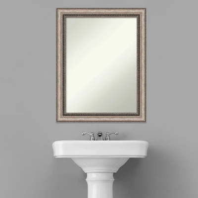 22" X 28" Non-Beveled Lyla Ornate Bathroom Wall Mirror Silver - Amanti Art 6 22" X 28" Non-Beveled Lyla Ornate Bathroom Wall Mirror Silver - Amanti Art - Image 6