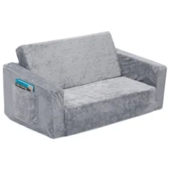 Delta Children Kids' Serta Perfect Sleeper Extra Wide Comfy 2-in-1 Flip Open Convertible Sofa To Lounger - Gray -Chic Household Items GUEST 352649fd cd80 47d2 af5b b580018f8f7a