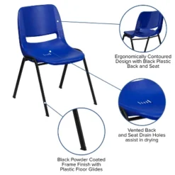 Flash Furniture HERCULES Series 440 Lb. Capacity Kid's Navy Ergonomic Shell Stack Chair With Black Frame And 14" Seat Height 12 Flash Furniture HERCULES Series 440 Lb. Capacity Kid's Navy Ergonomic Shell Stack Chair With Black Frame And 14" Seat Height -Chic Household Items GUEST 3a581e45 0dff 4b01 a032 abc5413b9d92