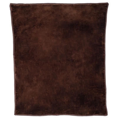 Lavish Home Solid Soft Heavy Thick Plush Mink Blanket 8 Pound - Coffee 3 Lavish Home Solid Soft Heavy Thick Plush Mink Blanket 8 Pound - Coffee - Image 3