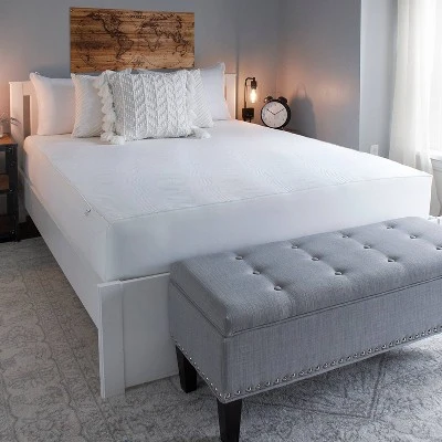 Luxury Knit Mattress Protector White - Sealy 2 Luxury Knit Mattress Protector White - Sealy - Image 2