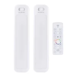 Energizer 12" 2pk Indoor Color Changing LED Cabinet Lights Bar With Remote White -Chic Household Items GUEST 3d3e65df 19fd 4de1 9def 4fe07de0cc19