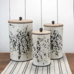 Set Of 3 Cream And Gray Floral Metal Decorative Storage Canisters - Foreside Home & Garden 10 Set Of 3 Cream And Gray Floral Metal Decorative Storage Canisters - Foreside Home & Garden -Chic Household Items GUEST 3d627eed 8fff 47a3 b08b 619f7ab2926d