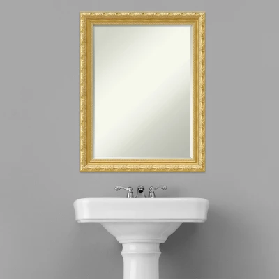 Amanti Art Versailles Gold Petite Bevel Wood Bathroom Wall Mirror 28 X 22 In. 5 Amanti Art Versailles Gold Petite Bevel Wood Bathroom Wall Mirror 28 X 22 In. - Image 5