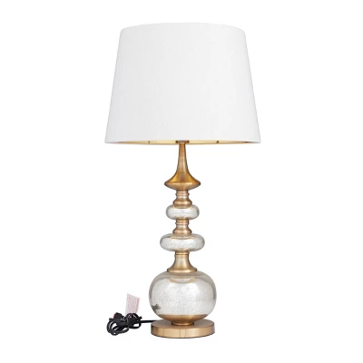 Linen Buffet Lamp With Tapered Shade Gold - Olivia & May 5 Linen Buffet Lamp With Tapered Shade Gold - Olivia & May - Image 5