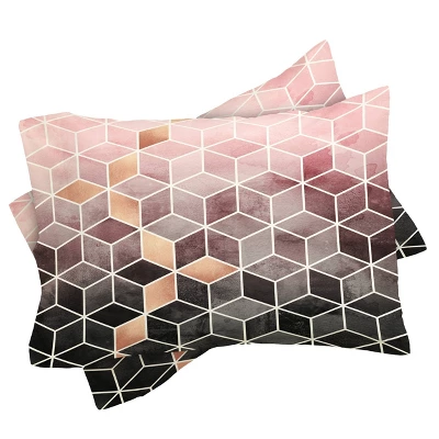 Elisabeth Fredriksson Gradient Cubes Duvet Set Pink - Deny Designs 2 Elisabeth Fredriksson Gradient Cubes Duvet Set Pink - Deny Designs - Image 2
