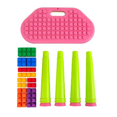 UNiPLAY Indoor/Outdoor Toddler Activity Table Set With 25 Piece Building Blocks 2 UNiPLAY Indoor/Outdoor Toddler Activity Table Set With 25 Piece Building Blocks - Image 2