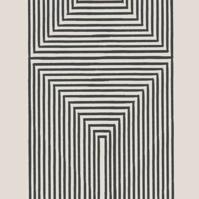 TMS By Night Geometric Modern Boho Shower Curtain Black - Deny Designs 2 TMS By Night Geometric Modern Boho Shower Curtain Black - Deny Designs - Image 2