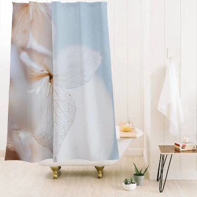 Hello Twiggs Pastel Dry Hydrangea Shower Curtain White - Deny Designs 2 Hello Twiggs Pastel Dry Hydrangea Shower Curtain White - Deny Designs - Image 2
