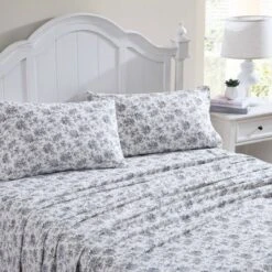 Laura Ashley Brushed Cotton Cozy Flannel Sheet Collection -Chic Household Items GUEST 48f9e7cf 93f6 4b58 bdb6 4bf90c7d8518