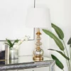 Linen Buffet Lamp With Tapered Shade Gold - Olivia & May