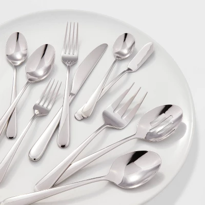 65pc Harrington Flatware Set Silver - Threshold™ 1 65pc Harrington Flatware Set Silver - Threshold™