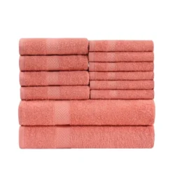 Absorbent Eco-Friendly Cotton Assorted 12-Piece Bath, Hand, Face Towel Set By Blue Nile Mills 24 Absorbent Eco-Friendly Cotton Assorted 12-Piece Bath, Hand, Face Towel Set By Blue Nile Mills -Chic Household Items GUEST 4b795977 c143 4bff 8693 e78b41aead51