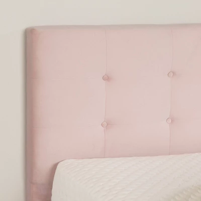 Maliza Upholstered Complete Platform Bed Pale Pink - South Shore 7 Maliza Upholstered Complete Platform Bed Pale Pink - South Shore - Image 7