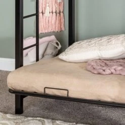 Twin Over Futon Analise Metal Bunk Bed Black - Saracina Home -Chic Household Items GUEST 4db845de 3eb4 4634 9541 19c0829da1dc