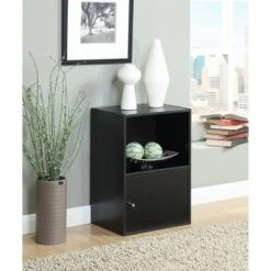 23.5" 1 Door Cabinet Black - Breighton Home