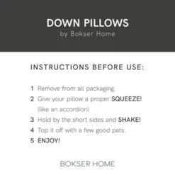 Medium 700 Fill Power Luxury White Duck Down RDS Certified Machine Washable White Bed Pillow | BOKSER HOME -Chic Household Items GUEST 51c11ec2 be90 4f18 9198 c51f7ce1825f