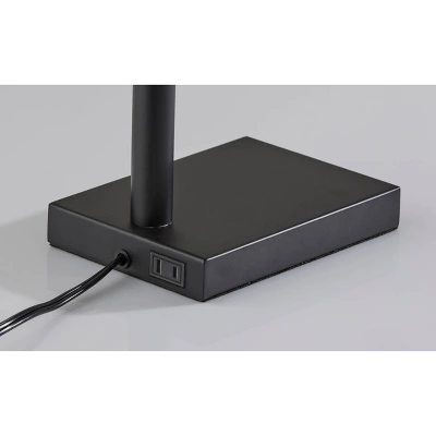 Flora Antique Brass Table Lamp Black - Adesso 4 Flora Antique Brass Table Lamp Black - Adesso - Image 4