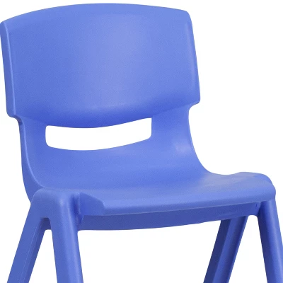Emma And Oliver 4 Pack Plastic Stackable K-2 School Chair With 13.25"H Seat 4 Emma And Oliver 4 Pack Plastic Stackable K-2 School Chair With 13.25"H Seat - Image 4