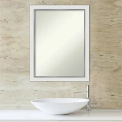 21" X 27" Non-Beveled Eva Narrow Bathroom Wall Mirror Gold - Amanti Art -Chic Household Items GUEST 5fe7ed45 dcf0 48c3 a1e0 4061f2d9c8fe