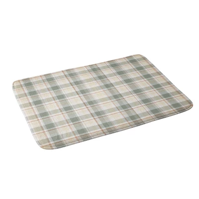 Light Cottage Plaid Memory Foam Bath Mat - Deny Designs 1 Light Cottage Plaid Memory Foam Bath Mat - Deny Designs