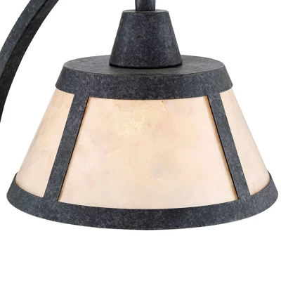Franklin Iron Works Oak Rustic Farmhouse Desk Table Lamp 22" High Gray With USB And AC Power Outlet In Base Wash Mica Shade For Bedroom Living Room 6 Franklin Iron Works Oak Rustic Farmhouse Desk Table Lamp 22" High Gray With USB And AC Power Outlet In Base Wash Mica Shade For Bedroom Living Room - Image 6